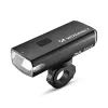WOZINSKY 3000 lūmenu USB-C uzlādējams velosipēda priekšējais lukturis ar power bank funkciju - melns