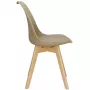 NO NAME Ēdamistabas krēsls BEIGE DC0019 47X41X82