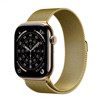 Crong Milano Steel nerūsējošā tērauda siksniņa Apple Watch 38/40/41/42 mm, zelta