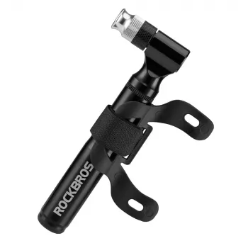 ROCKBROS JG-PB-11 Velosipēda remonta komplekts ar 120 PSI mini sūkni, 16-in-1 daudzrīku, līmes bez plāksteriem, riepu svirām, uzglabāšanas somu - Melns