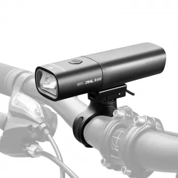ROCKBROS RHL950 priekšējais velosipēda lukturis 950 lm ar noņemamu akumulatoru USB-C - melns