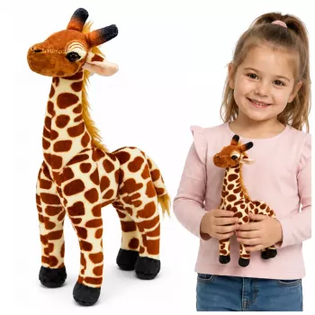 LEAN TOYS Plīša žirafe Mīksta mīļā rotaļlieta 30 cm