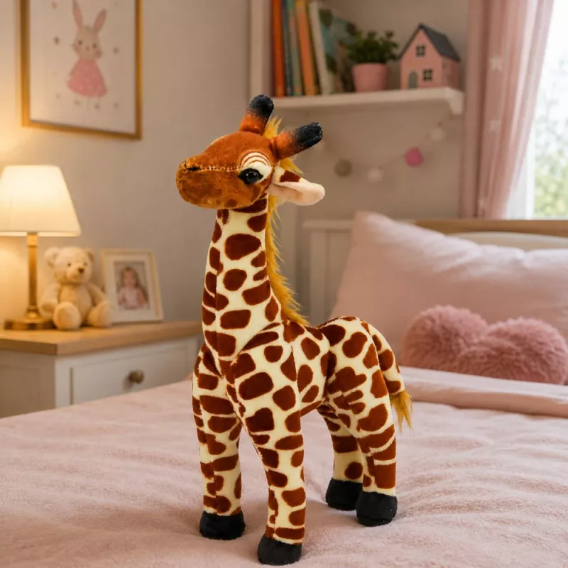 LEAN TOYS Plīša žirafe Mīksta mīļā rotaļlieta 30 cm