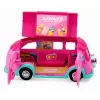 LEAN TOYS Saldējuma furgons leļļu rotaļu komplekts, salokāms, rozā, 33 daļas
