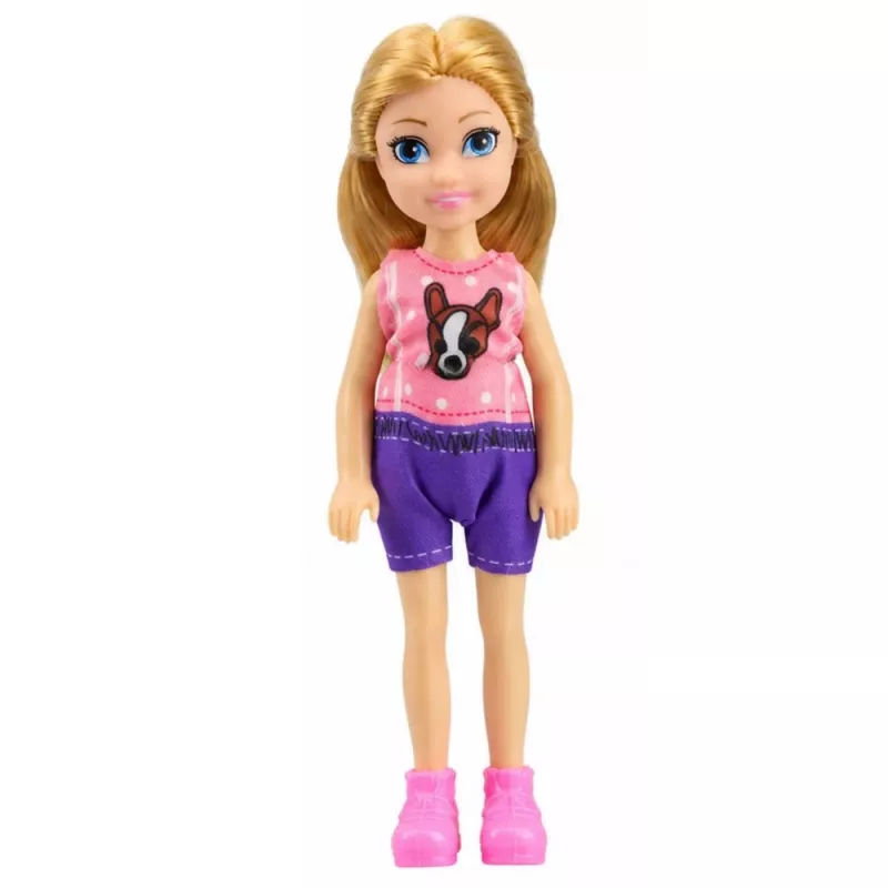 LEAN TOYS Saldējuma furgons leļļu rotaļu komplekts, salokāms, rozā, 33 daļas