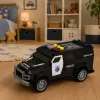 LEAN TOYS Policijas auto Speciālais transportlīdzeklis 1:32 mērogs Melns ar gaismām un skaņām