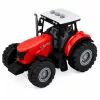LEAN TOYS Traktors ar piekabi dzīvnieku pārvadāšanai, govju figūriņas, gaismas un skaņas, 4 gab.