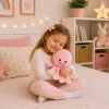 LEAN TOYS Pluša astoņkājis ar elastīgiem taustekļiem, rozā, 50 cm