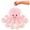 LEAN TOYS Pluša astoņkājis ar elastīgiem taustekļiem, rozā, 50 cm