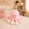LEAN TOYS Pluša astoņkājis ar elastīgiem taustekļiem, rozā, 50 cm