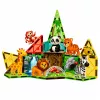 LEAN TOYS Magnētiskie konstruktora bloki Savvaļas dzīvnieki Džungļi ZOO 27 gab.