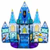 LEAN TOYS magnētiskie konstruktora bloki Ledus princeses pils zilā krāsā, 47 gab.