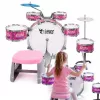 SUPRIMO K-DRUMS 3 Rozā bērnu bungu komplekts ar ķeblīti un irbulīšiem