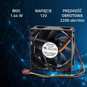 Qoltec Glacial Tech 8025 korpusa ventilators