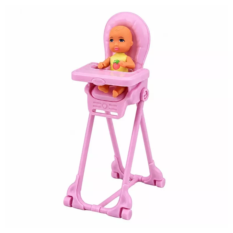 LEAN TOYS Anlily Mamma un dvīņu mazuļu leļļu komplekts ar aksesuāriem
