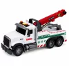 LEAN TOYS Būvniecības kravas automašīna ar regulējamu celtni, gaismām un skaņām, balta 1:14