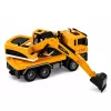 LEAN TOYS 1:14 RC ekskavators ar kustīgu kausu, gaismām un skaņu – dzeltens