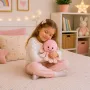 LEAN TOYS Pluša astoņkājis ar elastīgiem taustekļiem, mīksts rozā mīļmantiņa, 30 cm