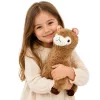 LEAN TOYS Plīša alpaka lama mīkstā rotaļlieta ar mīkstu kažokādu, bēša, 38 cm