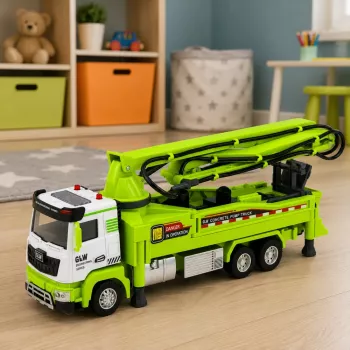 LEAN TOYS Betona sūkņa kravas automašīna ar gaismām, skaņām, ūdeni, vadību 1:40