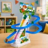 LEAN TOYS Trases Dinozauru Slīdkalniņš ar Kustīgām Kāpnēm, Figūrām, Gaismām un Skaņām