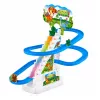 LEAN TOYS Trases Dinozauru Slīdkalniņš ar Kustīgām Kāpnēm, Figūrām, Gaismām un Skaņām