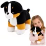 LEAN TOYS Plīša mīkstais suns apskaužamais mīkstais rotaļlieta Bernes ganu suns 30x30 cm