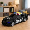 LEAN TOYS Policijas automašīna ar gaismām un skaņām, melna, mērogs 1:32