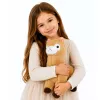 LEAN TOYS Plīša alpakas lama rotaļlieta, mīksta, krēmkrāsas, 38 cm