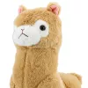 LEAN TOYS Plīša alpakas lama rotaļlieta, mīksta, krēmkrāsas, 38 cm