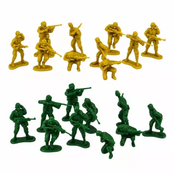 LEAN TOYS Militārais komplekts Karavīri Transportlīdzekļi Militārā bāze Tornis Figūriņas 46 gab.