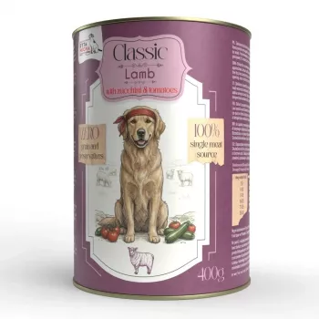 SYTA MICHA Classic Mono jēra gaļa ar cukini mitrā suņu barība 400g