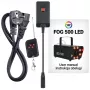 LIGHT4ME FOG 500 LED dūmu ģenerators, 500 W, RGB LED, 0,5 L tvertne, vadu tālvadība