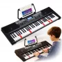 MK 2115 Izglītojoša pārnēsājama tastatūra 37 taustiņu elektroniskās klavieres ar 8 toņiem, 8 ritmiem, 4 demonstrācijas dziesmām, mikrofona ieeju, melna