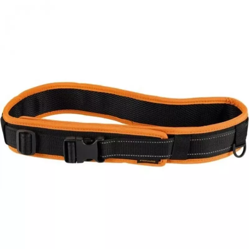 Fiskars 1003626 Functional Form Jostas soma ar ātrās atbrīvošanas sprādzi, regulējama vidukļa daļa līdz 120 cm, izturīgs ūdens atgrūdošs poliesters, vairākas kabatas un cilpas, melna/oranža