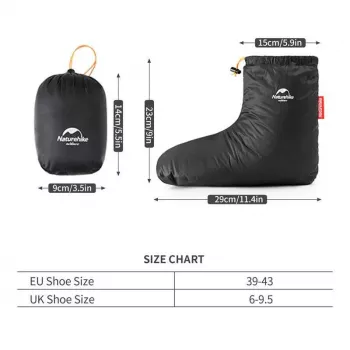 Naturehike zosu dūnu potīšu zābaki NH18S023-T melni, vidēji