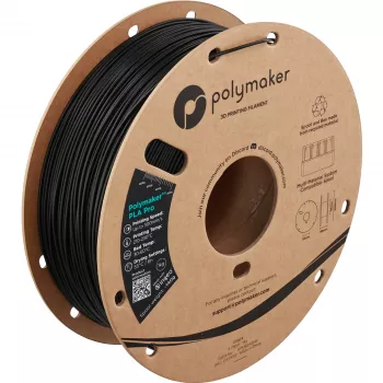 Polymaker PolySonic High Speed PLA Pro 3D printera filamenta, 1,75 mm, 1 kg, melns