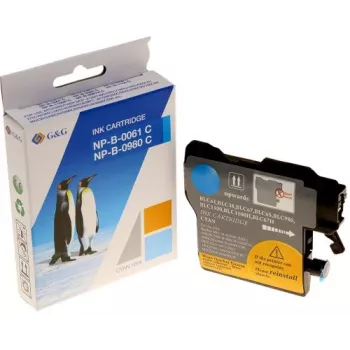 G&G Ninestar augstas ietilpības melnās tintes kasetne, saderīga ar Brother LC-980/LC-1100 (XXL, 20 ml, 600 lapas)