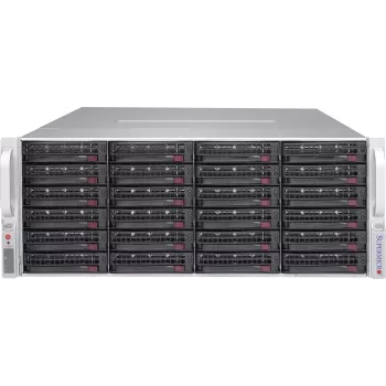 Supermicro CSE-847E2C-R1K23JBOD 4U 44 vietu JBOD uzglabāšanas korpuss (SAS3/SATA3, 1230W redundantais, melns)