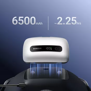 BoboVR BM60-1 6500 mAh akumulators ar uzlādes dokstaciju M3 Pro+ un M3 - balts