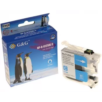 G&G NP-B-0125XLC Ciāna saderīga tintes kasetne Brother LC-125XLC