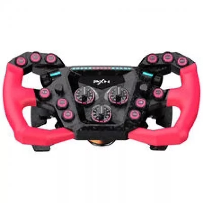 PXN WTL GT ONE Racing Wheel Pink Edition - 900° Force Feedback, Dual-Motor Vibration, 3-Pedal Set, 6-Speed Shifter, PC/PS4/Xbox One/Switch