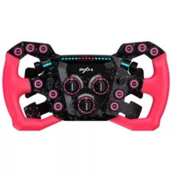 PXN WTL GT ONE Racing Wheel Pink Edition - 900° Force Feedback, Dual-Motor Vibration, 3-Pedal Set, 6-Speed Shifter, PC/PS4/Xbox One/Switch