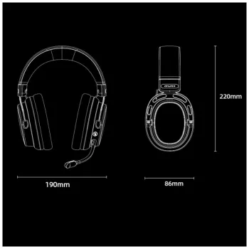 AWEI AT36 bezvadu austiņas ar mikrofonu, Bluetooth 5.4, melnas
