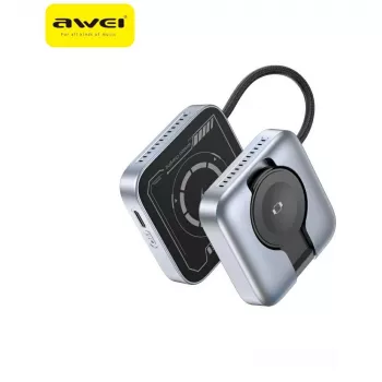 AWEI W35 3-in-1 bezvadu uzlādes stacija 15W pelēka