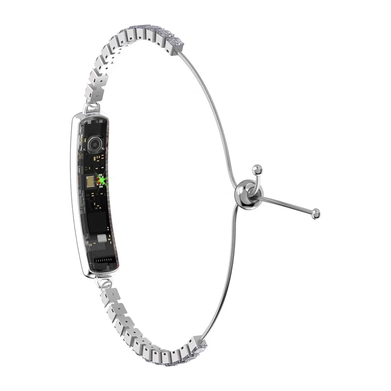 Colmi M06 SV Smartband Sudraba Fitness izsekotājs ar sirdsdarbības, asinsspiediena, skābekļa līmeni asinīs, IP67 ūdensizturīgs, 0,96 collu TFT krāsu displejs, Bluetooth 4.0, 7 dienu akumulators, saderīgs ar Android un iOS