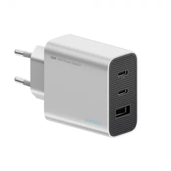 Cuktech 65W GaN sienas lādētājs ar 2x USB-C un 1x USB-A - Pelēks