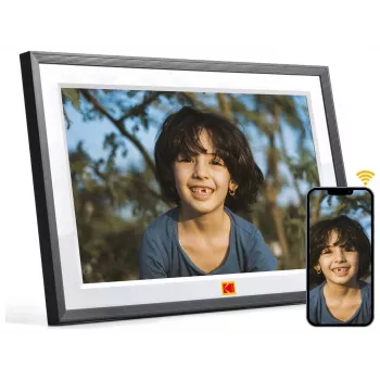 KODAK RCF-1018 10,1 collu Wi-Fi digitālais foto rāmis ar IPS skārienekrānu, 16GB, melns