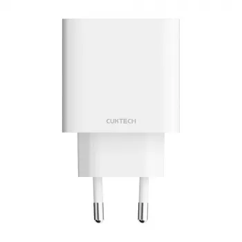 Cuktech A19 30W GaN sienas lādētājs USB-A + USB-C - balts