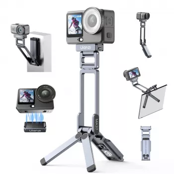 ULANZI MA37 Magnētiskais mini statīvs ar rokturi DJI Osmo Action 6 Nano Arca-Swiss pelēks
